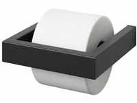 Zack - Edelstahl Toilettenpapierhalter Linea WC-Rollenhalter schwarz 40576