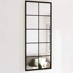 Wandspiegel Schwarz 100x40 Cm Metall Vidaxl