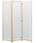 3-teiliger Raumteiler Creme 120 X 170 X 4 Cm Stoff Vidaxl