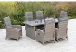 Atrani Set 7tlg 6 Sessel Auflagen 1 Tisch 200x100cm