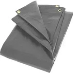 Zill Gewebeplane 2 X 3 M Grau 280g/m&sup2; Mit Alu-&ouml;sen Abdeckplane Pe -