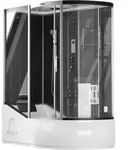 Dampfdusche Mit Whirlpool Allin 4in1 - 170 X 90 Schwarz Seitenauslage: Rechts