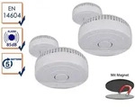 4er Set Rauchmelder Mit 5 Jahres Batterie + Magnetklebe-kit En14604