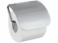 Wenko - Static-Loc® Plus Toilettenpapierhalter mit Deckel Osimo, WC-Rollenhalter,