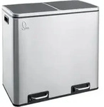 Svita Tm2x24 Abfalleimer 48l Silber