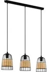 Eglo - 3er Pendelleuchte Anwick Natur 88 X 18 Cm E27, Max. 60 W Pendelleuchte