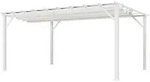 Almuiminium Pergola 'florenz' Pavillon Mit Ausziehbarem Sonnensegel, Wei&szlig;, 350 X 505