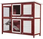 Wiltec Kaninchenstall Rot Wei&szlig; 1175 X 410 X 1000 Mm, Hasenstall Als Erg&auml;nzung...