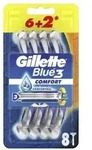 Gillette Blue 3 Plus Comfort Herrenrasierer, 1 Packung &ndash; 6 + 2 Gratis