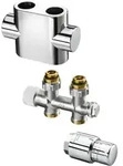 Oventrop - Ventil-anschlussset M Th-kopf Durchgangsform, Multiblock Wei&szlig;