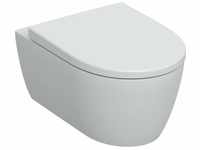 Geberit iCon Set Wand-WC Set, Tiefspüler, geschlossene Form, Rimfree, weiß/matt,