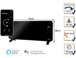 Smarte Konvektor Heizung Wifi, Glask&ouml;rper 76cm Breit, 1500 Watt