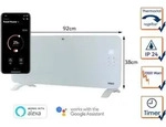 Smarte Konvektor Heizung Wifi, Glask&ouml;rper 92cm Breit, 2000 Watt
