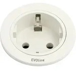Evoline 159280004300 Einbau-steckdosenleiste 1fach Wei&szlig; 1 St.