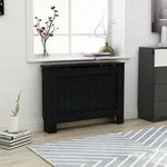 Heizk&ouml;rperverkleidung Schwarz 112x19x81,5 Cm Mdf - Vidaxl