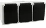 Ett - Taff Feuchtraum 3-fach Steckdose Ip44 Aufputz Dreifachsteckdose Horizontal