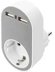 Adapter 2x Usb-a Grau Innenbereich - Digitus