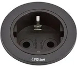 159280000900 Einbau-steckdosenleiste 1fach Schwarz 1 St. - Evoline