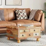 Couchtisch Altholz 70x70x38 Cm - Vidaxl