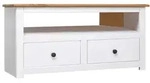 Vidaxl - Tv-eckschrank Wei&szlig; 93 X 49 X 49 Cm Massivholz Panama-kiefer