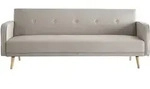 Sofa Verstellbar 3 Pl&auml;tze Skandinavisches Design Naturfarbe Ulla