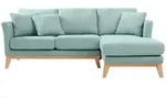 Ecksofa Rechts Skandinavisch Lagunenblau Oslo