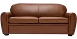 Schlafsofa Aus Braunem Leder 3-sitzer Club