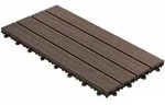 Floordirekt - Klickfliesen Wpc-terrassendielen Royal Dunkelbraun 60 X 30 Cm
