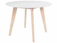 Design-Tisch leena Holz und Weiß D100 - Weiß
