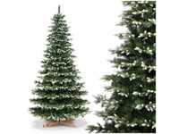 Weihnachtsbaum künstlich 220cm nordmanntanne Edel Weiß mit Christbaum...