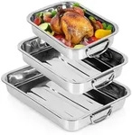 Excellent Houseware - Set 3 Tabletts Aus Edelstahl, A12402130