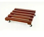 Trendline - Pflanzenroller Akazie 4 Rollen 35x35cm Blumenroller Rolluntersetzer