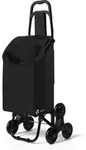 Vounot&reg; Einkaufstrolley Klappbar Mit 6 R&auml;der, Treppensteiger 32l, Schwarz