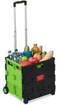 Relaxdays Einkaufstrolley Klappbar, Teleskop-griff, 2 Gummi Rollen, Bis 35 Kg,