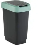 Swingeimer Twist 25 L Schwarz Misletoe Green M&uuml;lleimer - Rotho