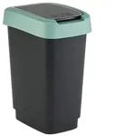 Rotho - Swingeimer Twist 10 L Schwarz Misletoe Green Swingeimer