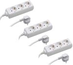 Meister Steckdosenleiste 3-fach - 3er Set - 1,4 M Kabel - Wei&szlig; -...