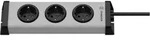 0200x00032303 Steckdosenleiste Mit Schalter Silber, Schwarz Schutzkontakt 1 St....