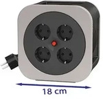 Rev - 0010012800 Kabeltrommel 10.00 M Schwarz Schutzkontakt-stecker