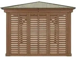 Westmann - Seitenwand F&uuml;r Holzpavillon Devon 12x12 Und 12x14, Natur