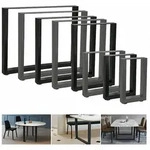 2er Set Kufengestell 30x43 Cm Tischgestell Schwarz Tischbeine Stahl St&uuml;tzfu&szlig; -