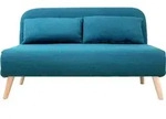 Wandelbare 2-sitzer-bank Aus Enteblauem Stoff Amiko