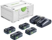 Festool Energie-set Sys 18v 4x4,0/tcl 6 Duo - 577104