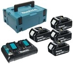 Makita - Set Von 4 Batterien Und Ladeger&auml;t In Box Makpac Bl1830b Und Dc18rd