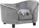 Hundesofa Grau 69x49x40 Cm Pl&uuml;sch - Vidaxl