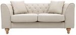 Sofa Klassisch Stoff 2-sitzer Naturfarben Montaigne