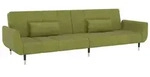 Vidaxl 2-sitzer Schlafsofa Mit Zwei Kissen In Hellgr&uuml;n Velours