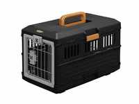 Kiste, Käfig, Transportbox für Hund, Katze, 2 Türen, L55 x T31.5 x H36.4 cm,