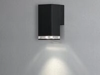 Konstsmide Lighting - Alu Au&szlig;enwandleuchte Pollux Down Light Schwarz Effektstreifen