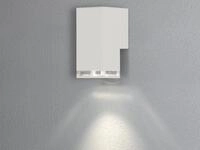 Konstsmide Lighting - Alu Au&szlig;enwandleuchte Pollux Down Light Wei&szlig; Effektstreifen